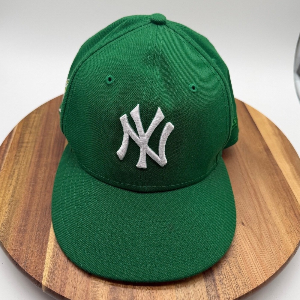 New Era 7 1/2 Fitted NY Yankees Green 1998 World Series Yellow Brim 1954